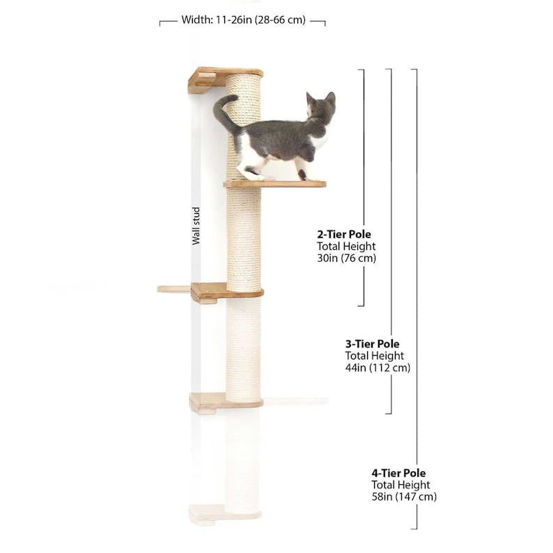 Deluxe Sisal Pole With Cork Traction Pads Cat Pole Cat Climb Toy Cat Tower Cat Scratching Cat Scratcher Cat Tree Catastrophic Creations image 7