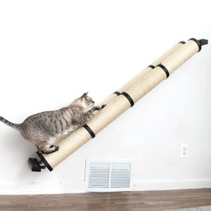 Cat Scratching Pole, Wall Mounted Cat Furniture, Angled Pole, Cat Wall Scratcher, Cat Scratching Furniture image 2