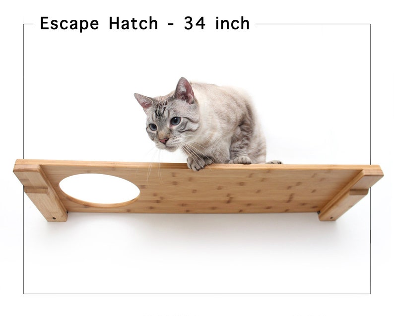 Cat Shelf, Cat Wall Furniture, Cat Escape Hatch Shelf, Wall Mounted Cat Shelf, Cat Shelves, Cat Wall Shelves, Cat Wall, Cat Tower, Cat Climb image 1