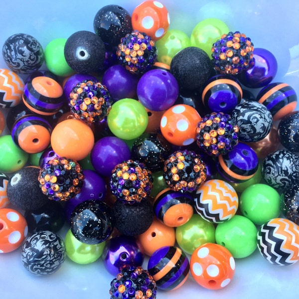 100ct 20mm bulk bead lot all beads paired! Perfect starter pack, fall and Halloween  beads chunky beads wholesale lot PLEASE READ LISTING