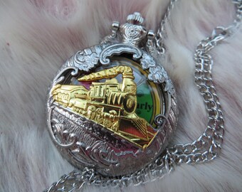 Polar Express Bell Pocket Watch Conductors Personalized Train