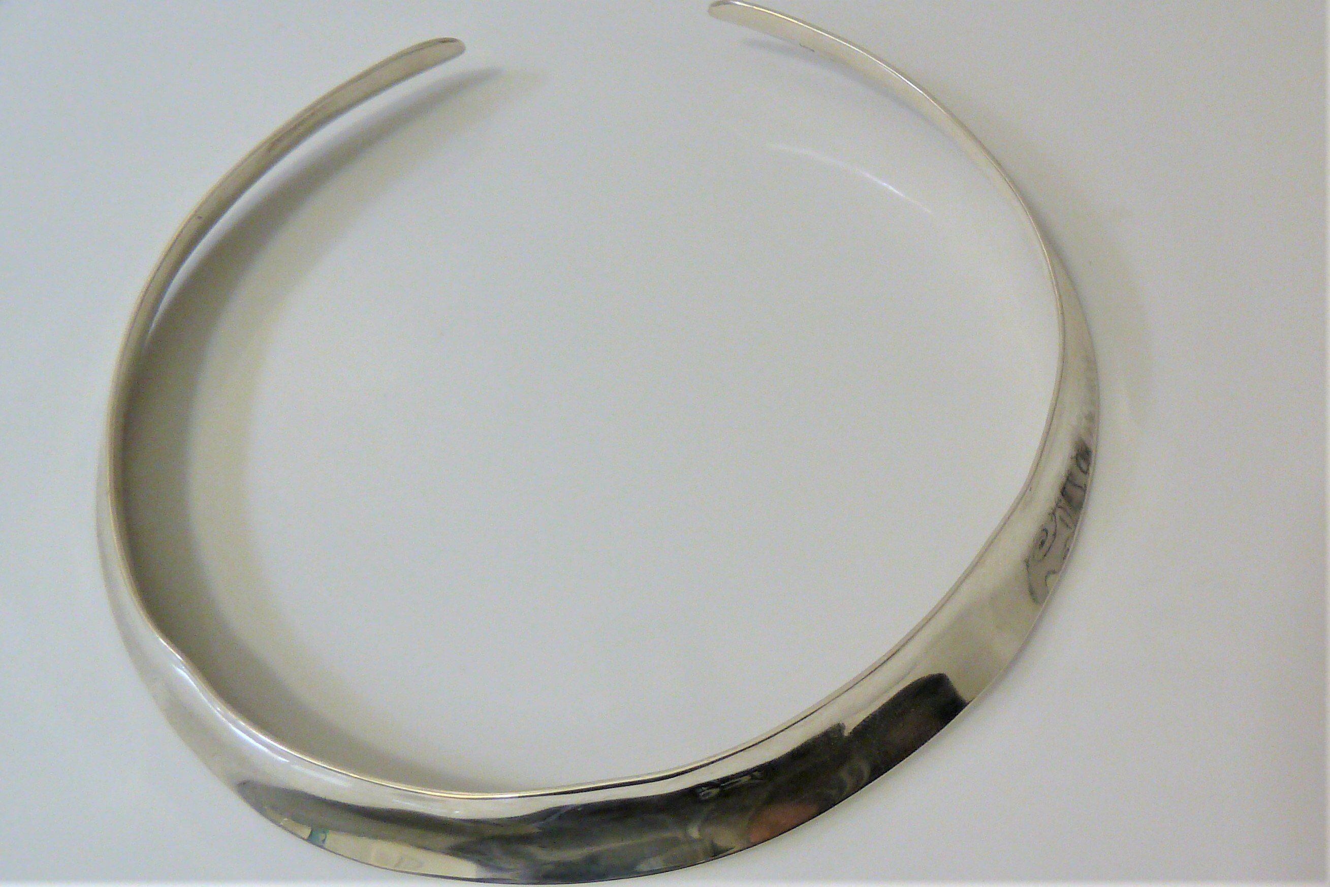 georgeJantzenネックレス　DENMARK Modernist black leather cord and silver pendant by Georg