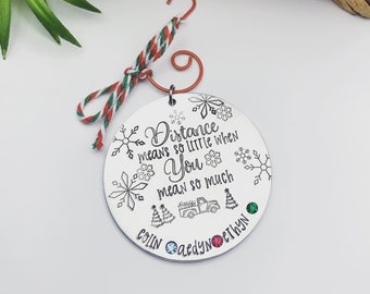 Grandparent Ornament / Personalized Ornament / Grandchildren Ornament /Christmas Ornament / Gift for Grandma / Hand Stamped Ornament