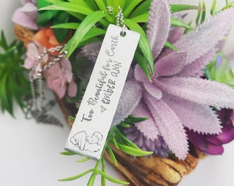 Angel Baby Wings Hand Stamped Miscarriage Necklace Mommy of an Angel Mothers Necklace Baby Memorial Infant Loss Miscarriage Necklace Gift