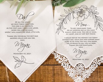 PRINTED CUSTOMIZED Mother of the Groom gift-LS5FCAC Mother of the Bride Gift from the Bride 112 Wedding Handkerchief