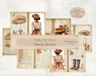 Shabby Chic Floral Printable Ephemera ~ Paper crafts~Journal Paper~Scrapbooking Digital Paper~Downloadable paper~Elegant craft paper