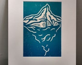 Iceberg - block print