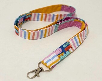 Personalized Fabric Lanyard | Teacher Lanyard | Badge Holder | Cute ID Holder | Nurse Lanyard | Key Lanyard | Gift for Teachers Custom Name
