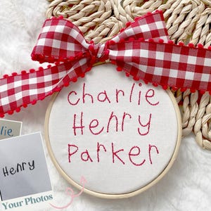 Personalized Embroidered Family Christmas Ornament