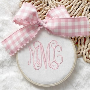 Monogram Embroidered Christmas Ornament