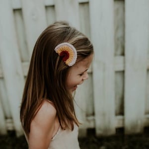 Rainbow Crochet Pattern Small Applique Rainbow Headband for Babies image 4