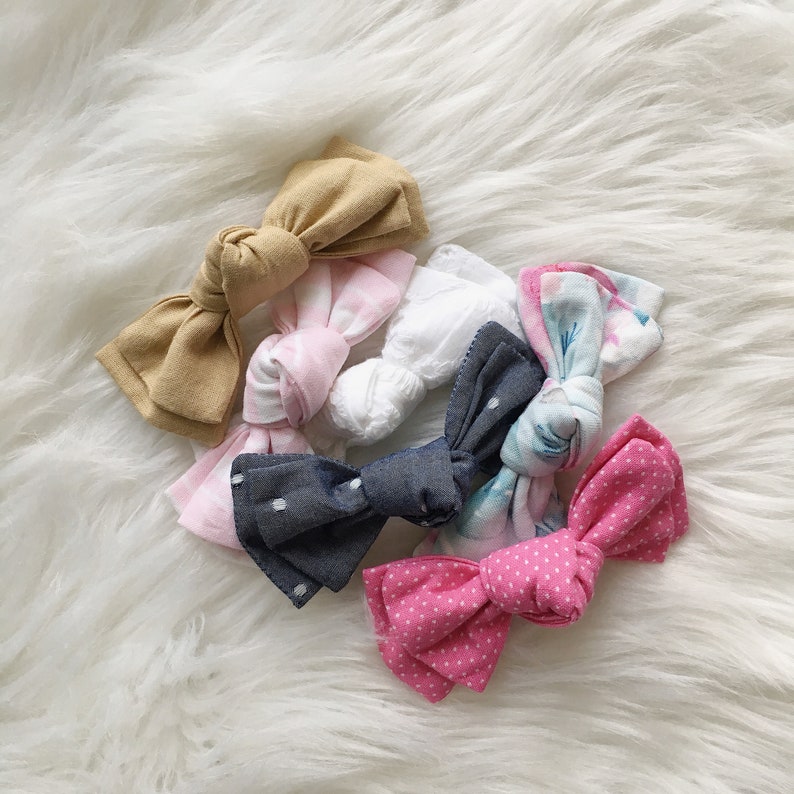 Blue and Pink Floral Bow