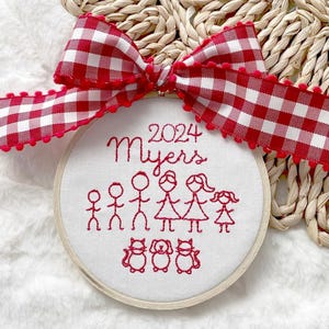 Personalized Embroidered Family Christmas Ornament