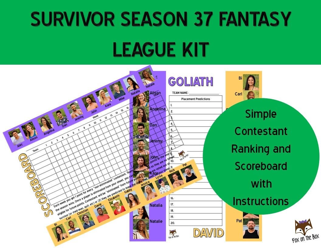 Survivor Draft Template Survivor Draft Template