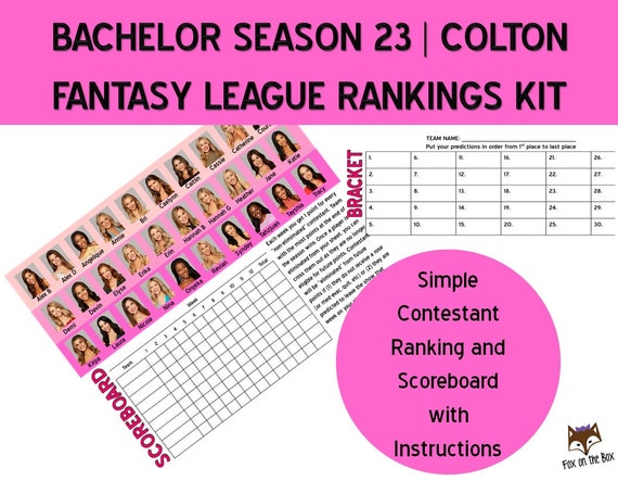 Bachelor Colton Period 23 Myth League Participant Ratings Printable Parody Sport Electronic Down load photo about Bachelor Bracket Printable named Bachelor Colton Time 23 Myth League Participant Ratings Printable Parody Video game Electronic Obtain