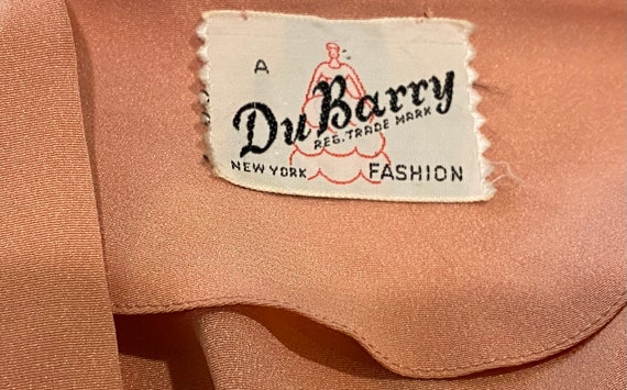 Stunning 1940s Du Barry rayon crêpe gown M/L - image 8