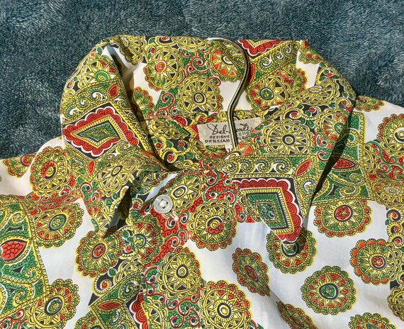 1940s Enro Cold Rayon Persian Splendor Pajama Set… - image 5