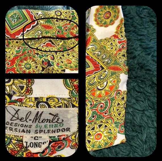 1940s Enro Cold Rayon Persian Splendor Pajama Set… - image 10