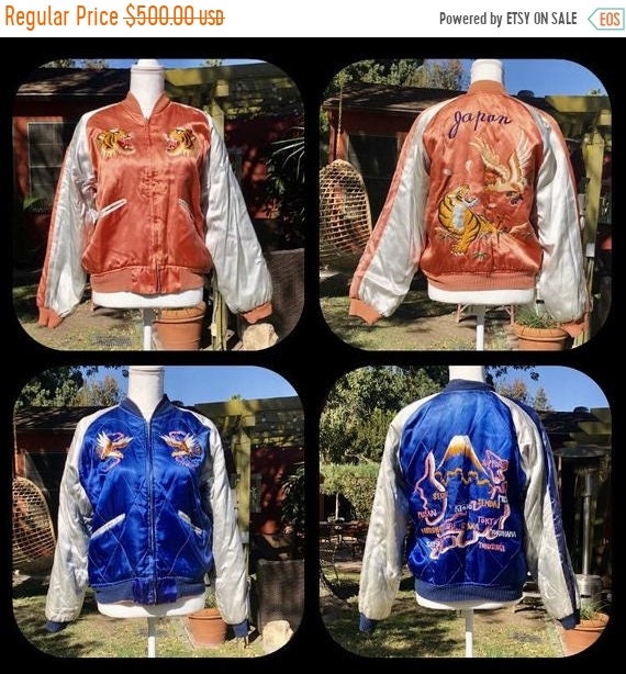 SALE 1950s Japanese Reversible Souvenir Jacket Suk