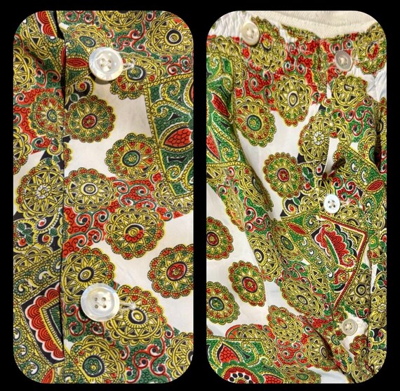 1940s Enro Cold Rayon Persian Splendor Pajama Set… - image 9