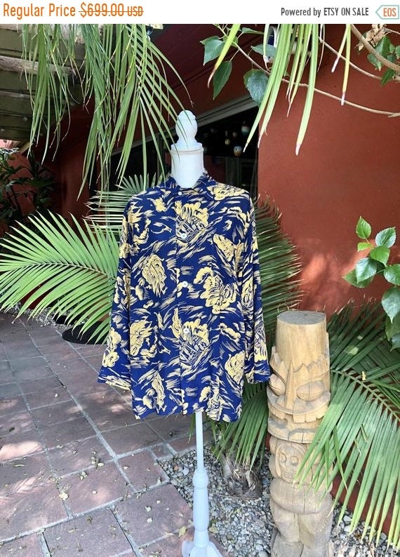 SALE 1940s Rare Cold Rayon Enro Pirate Ship Pajama