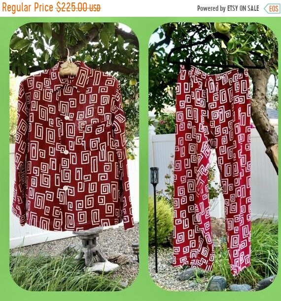 SALE 1940s Merry Mid Century Christmas Art Deco Pr