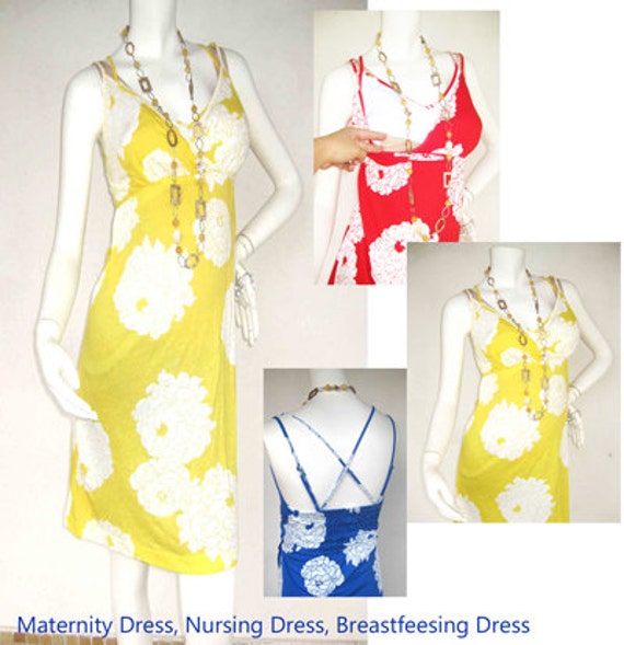 yellow nursing dress