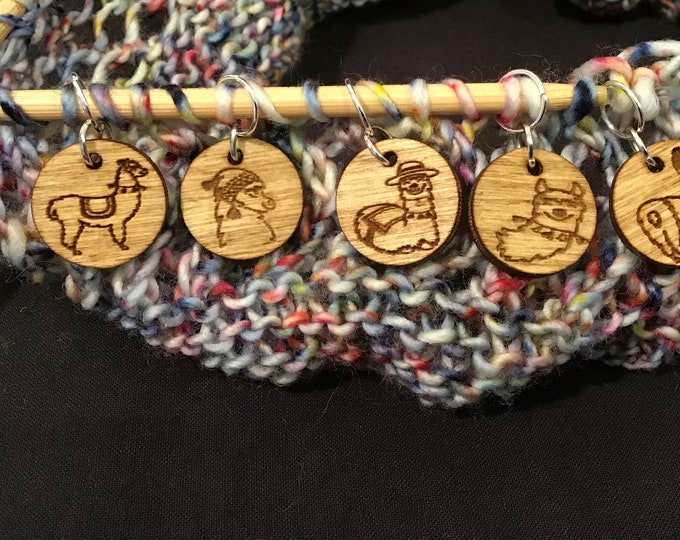 No Drama Llama stitch markers for knitting or crochet