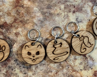 Knitting with Kitty Stitch Markers for knitting or crocheting