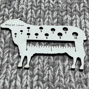 Handcrafted Sheep Knitting Ruler and Needle Gauge - Fun and Functional Tool