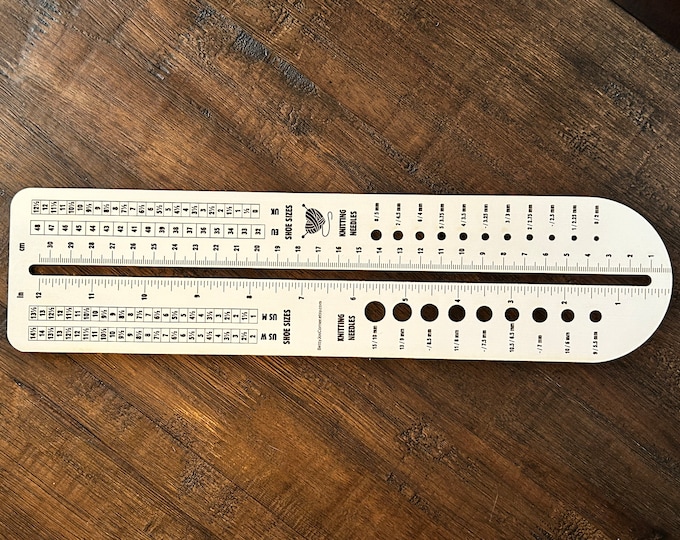 Multi-Functional Sock Ruler for Knitting - Essential Tool for Perfect Socks