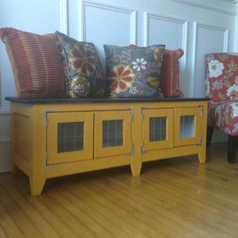 Marigold Yellow Storage Bench Etsy