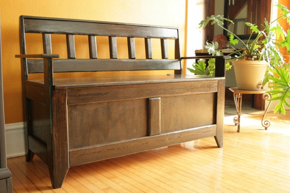 Storage Bench Mission Style Etsy