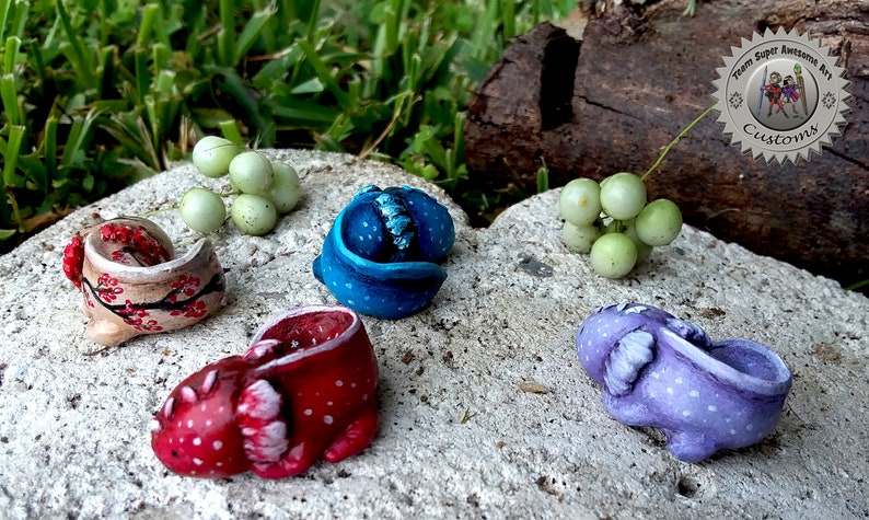 Ooak Fantasy Kreatur kleine 1 Zoll Baby genäht Axolotl blau | Etsy