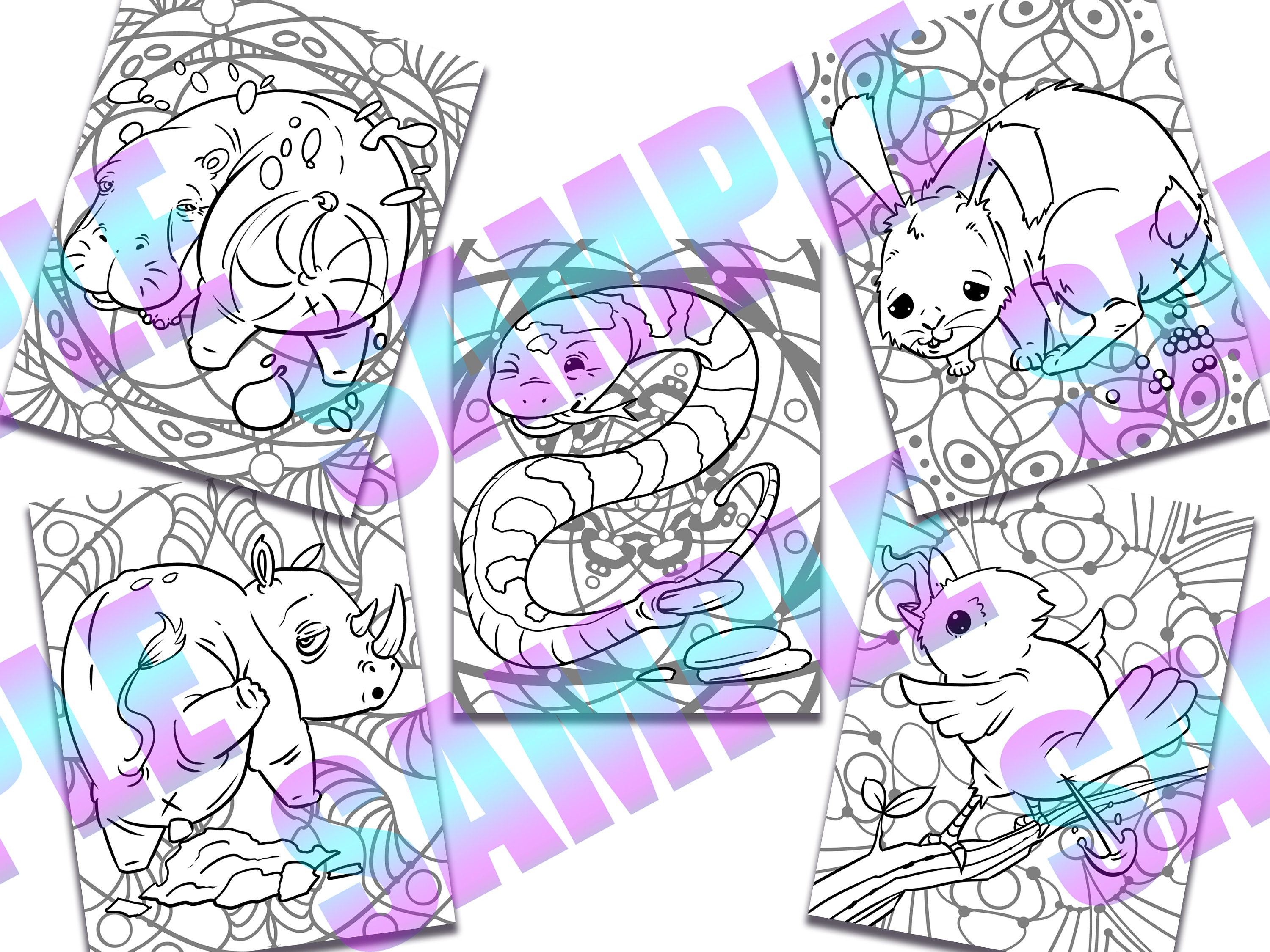 Download Pooping Animals Coloring Book Pages Download Funny Coloring | Etsy