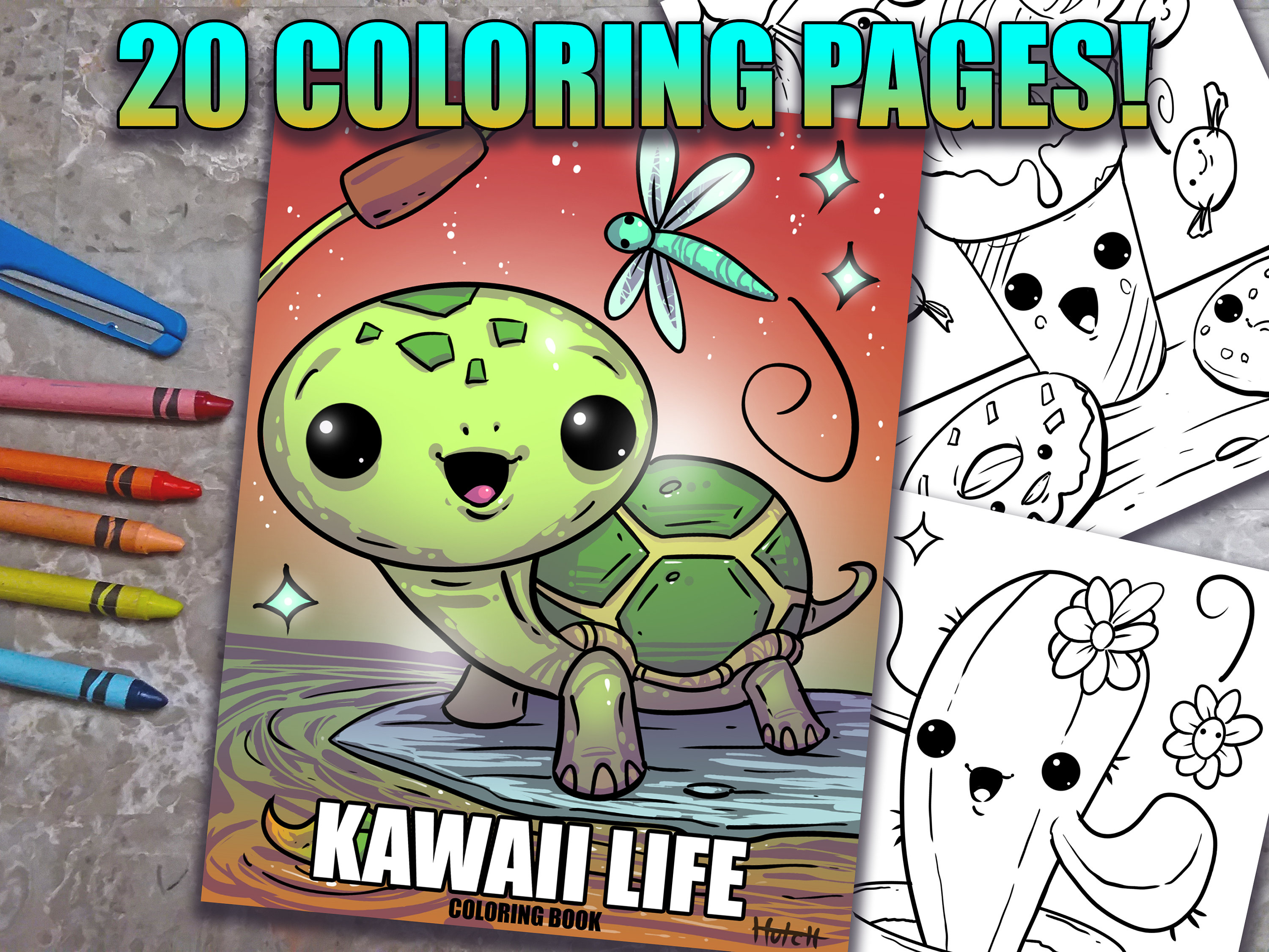 cute kawaii life coloring book pages download fun coloring etsy new zealand