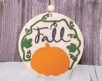 Fun Fall 5" Pumpkin Vine Ornament - Great for Fall and Holiday Decorating