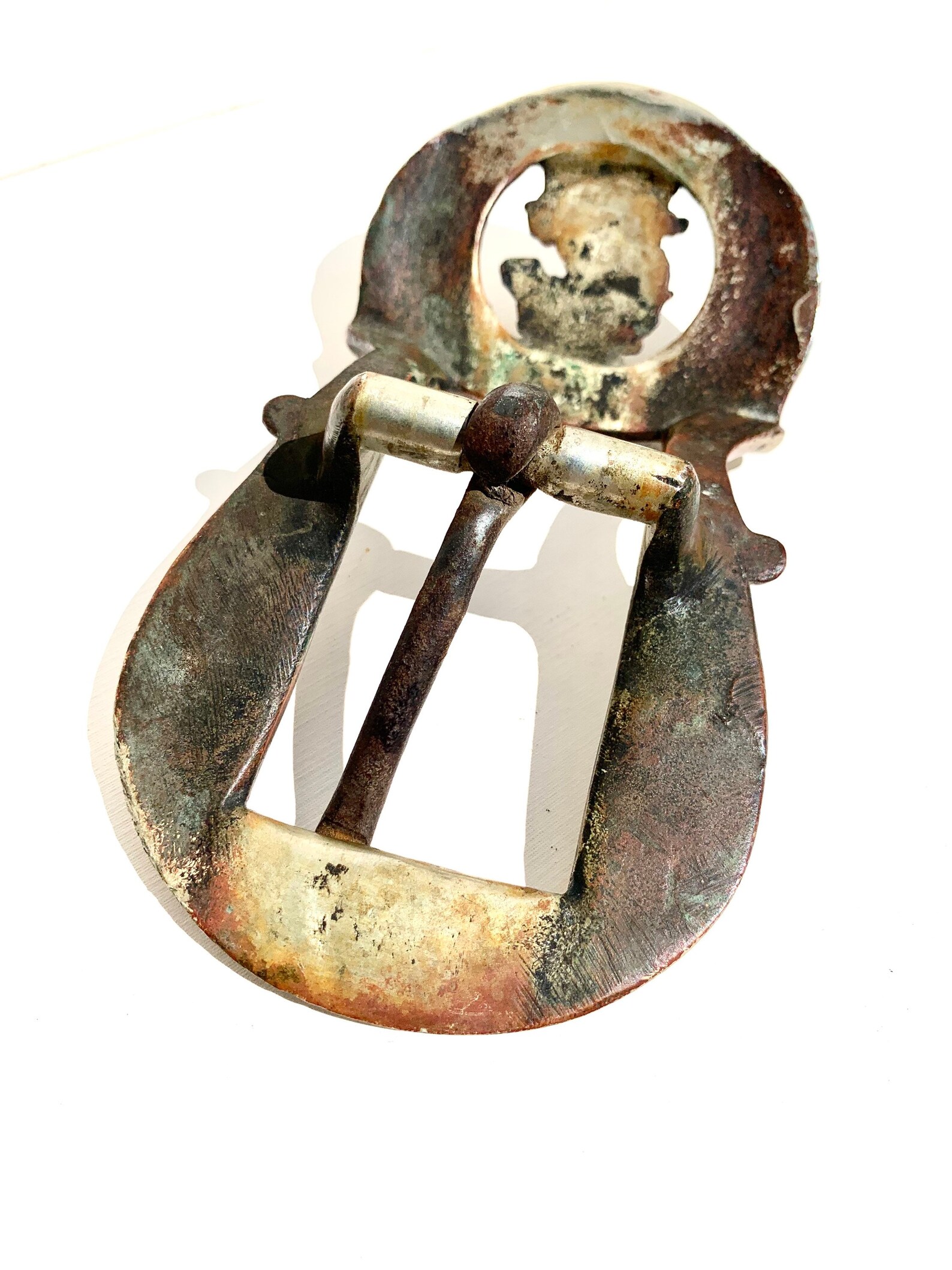 Vintage Silver Saddle Buckle Horse Brass Equestrian Decor Etsy