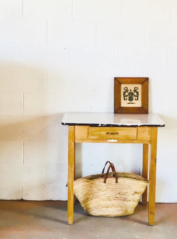 Hoosier Style Table Side Table Bathroom Living Bedroom Kitchen Etsy