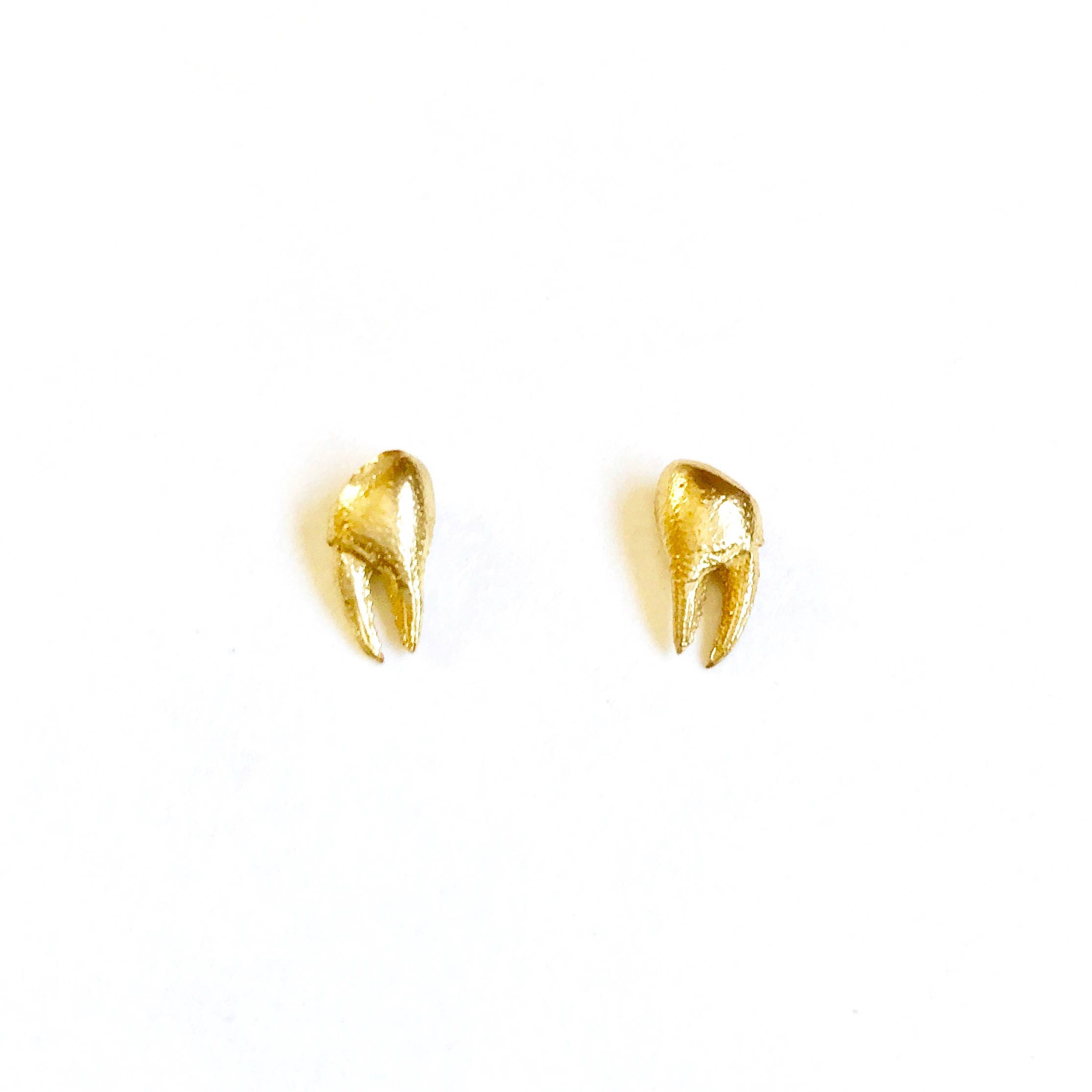 Crab Claw Earrings Stud Earrings Unisex Earrings Brass Etsy