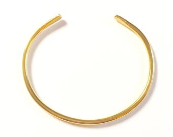Simple Cuff Bracelet ~ Cuff Bracelet ~ Wire Bracelet ~ Brass Bracelet ~ Adjustable Bracelet ~ Layering Bracelet ~