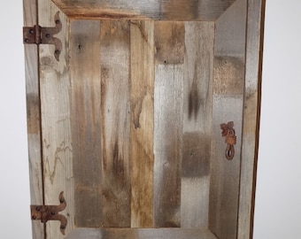 Solid door Rustic Farmhouse Medicine Cabinet  Reclaimed Cabinet
