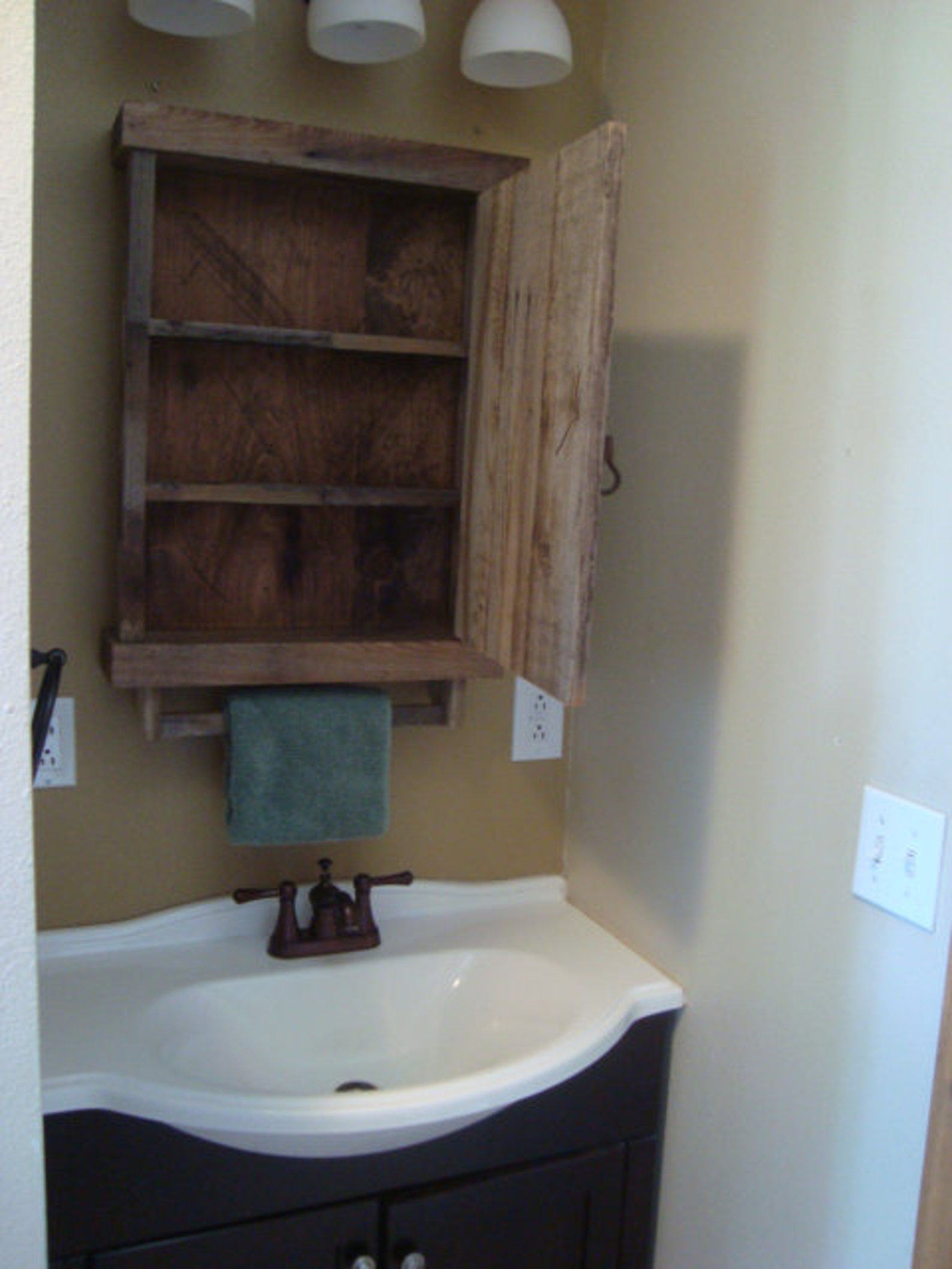 Reclaimed Rustic Medicine with mirror Etsy