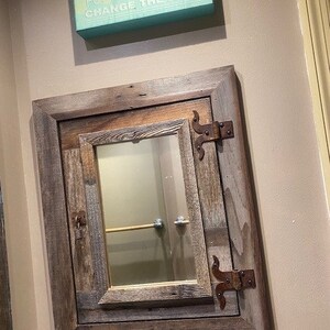 Recessed Reclaimed Farmhouse Medicine Cabinet - Etsy