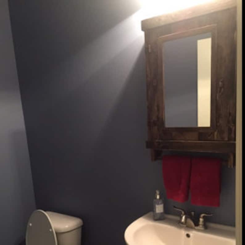 Rustic reclaimed Medicine with mirror Barnwood Etsy