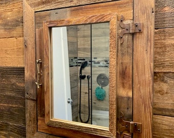 Recessed Reclaimed Farmhouse  Medicine Cabinet