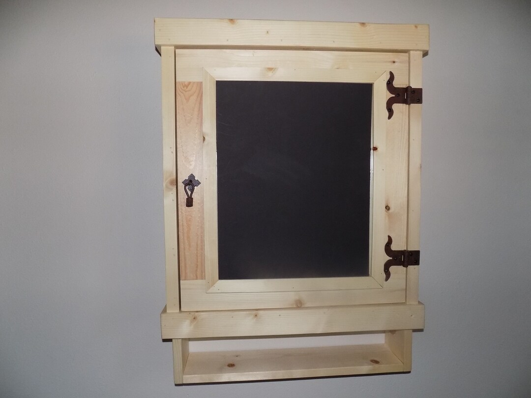 Large Rustic Solid Pine Medicine Etsy