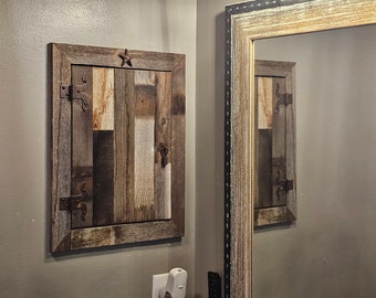 Recessed Reclaimed Farmhouse  Medicine Cabinet