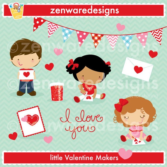 Valentine Card Makers Clipart Etsy