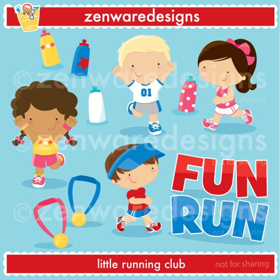 Fun Run Clipart Etsy